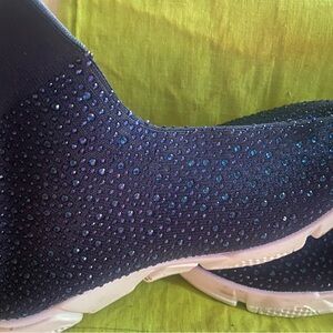 Atalina Studded Rhinestone Fashion Sneaker Shoes Slip On